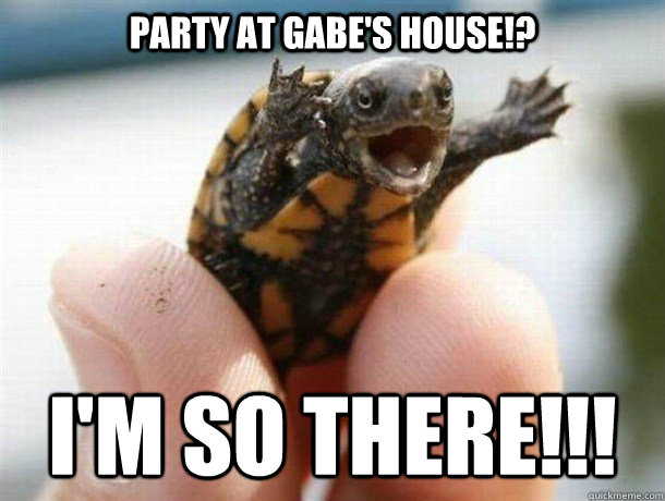 Party at Gabe's House!? i'm so there!!! - Party at Gabe's House!? i'm so there!!!  Outrage Turtle