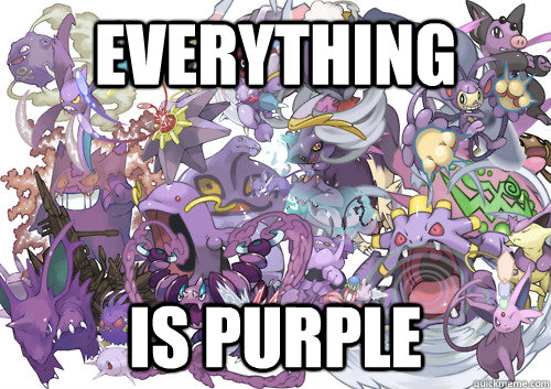 Everything is purple  