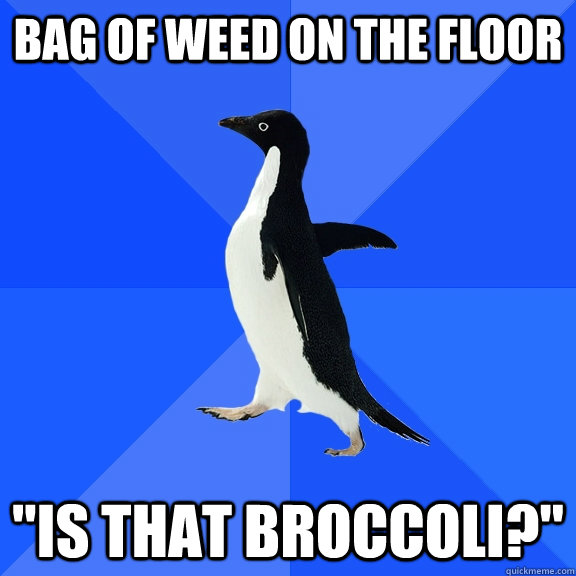 Bag of weed on the floor 