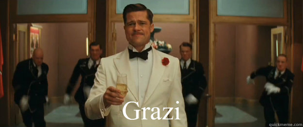  Grazi  Bad Italian Brad Pitt inglorious basterds