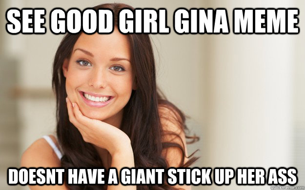 see good girl gina meme doesnt have a giant stick up her ass   Good Girl Gina