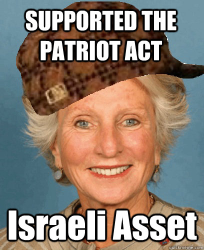 SUPPORTED THE PATRIOT ACT Israeli Asset - SUPPORTED THE PATRIOT ACT Israeli Asset  Scumbag Jane Harman
