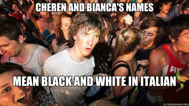 Cheren and Bianca's names mean black and white in italian - Cheren and Bianca's names mean black and white in italian  Misc