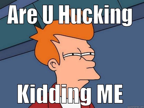 ARE U HUCKING KIDDING ME Futurama Fry