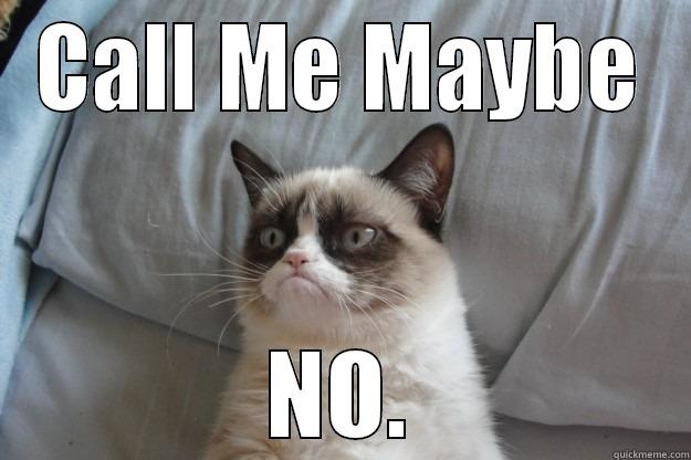 CALL ME MAYBE NO. Grumpy Cat