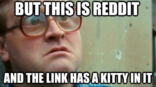 But this is Reddit And the link has a kitty in it  Bubbles