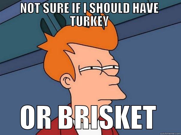 NOT SURE IF I SHOULD HAVE TURKEY OR BRISKET Futurama Fry