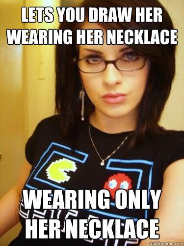 lets you draw her wearing her necklace wearing only her necklace  Cool Chick Carol