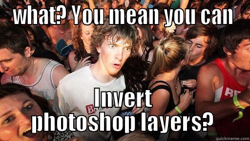 What? I can photoshop? - WHAT? YOU MEAN YOU CAN INVERT PHOTOSHOP LAYERS? Sudden Clarity Clarence
