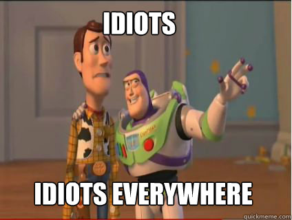 Idiots Idiots everywhere  woody and buzz