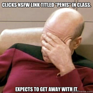 Clicks NSFW link titled 