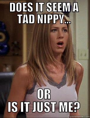 DOES IT SEEM A TAD NIPPY... OR IS IT JUST ME? Misc