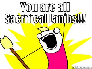 YOU ARE ALL SACRIFICAL LAMBS!!!  All The Things