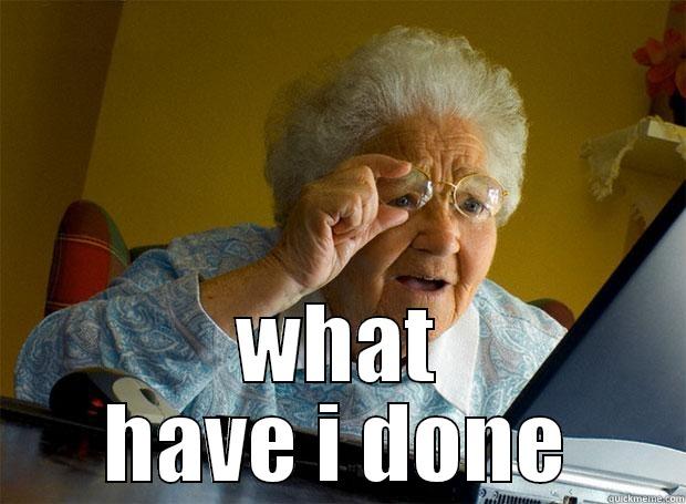 WHAT HAVE I DONE Grandma finds the Internet