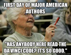 First day of major american authors 