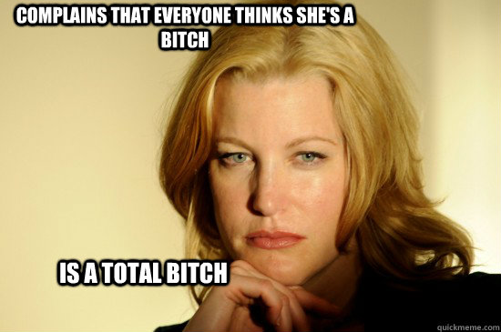 Complains that everyone thinks she's a bitch   is a total bitch - Complains that everyone thinks she's a bitch   is a total bitch  Skyler White