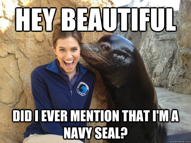 Hey beautiful Did I ever mention that I'm a navy seal? - Hey beautiful Did I ever mention that I'm a navy seal?  Crazy Secret