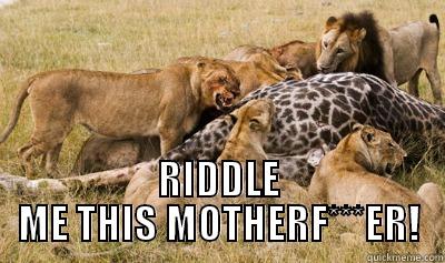  RIDDLE ME THIS MOTHERF***ER! Misc