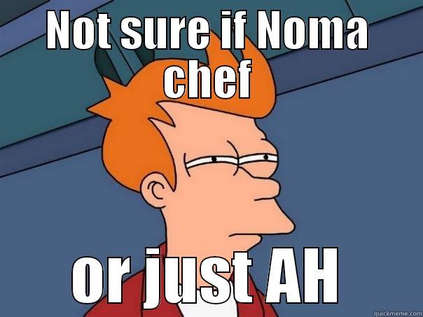 NOT SURE IF NOMA CHEF OR JUST AH Futurama Fry