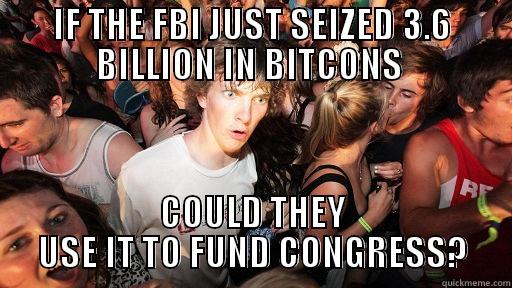 IF THE FBI JUST SEIZED 3.6 BILLION IN BITCONS  COULD THEY USE IT TO FUND CONGRESS? Sudden Clarity Clarence