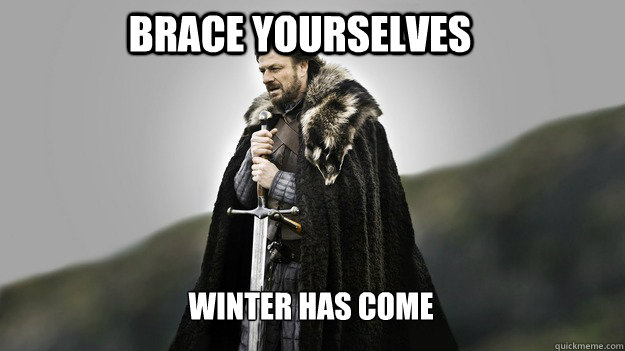 Brace yourselves Winter has come  Ned stark winter is coming