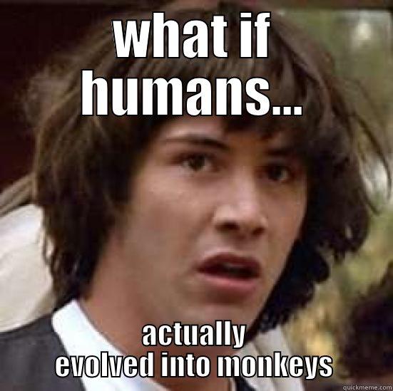 WHAT IF HUMANS... ACTUALLY EVOLVED INTO MONKEYS conspiracy keanu