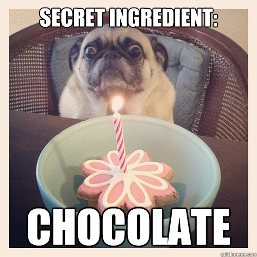 secret ingredient: chocolate  