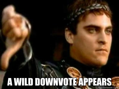  a wild downvote appears  Downvoting Roman