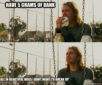 Have 5 grams of dank All in beautiful nugs i dont want to break up  First World Stoner Problems