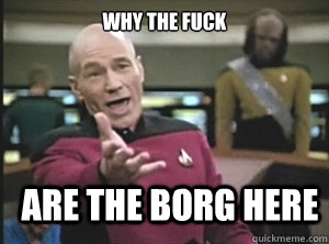 why the fuck are the borg here  Annoyed Picard