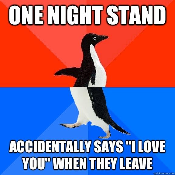 One night stand Accidentally says 