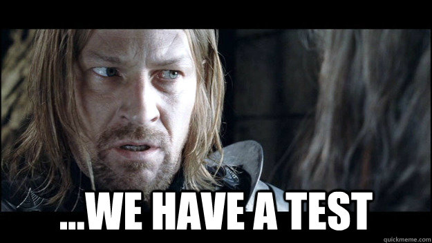  ...We have a test -  ...We have a test  Allstate Boromir