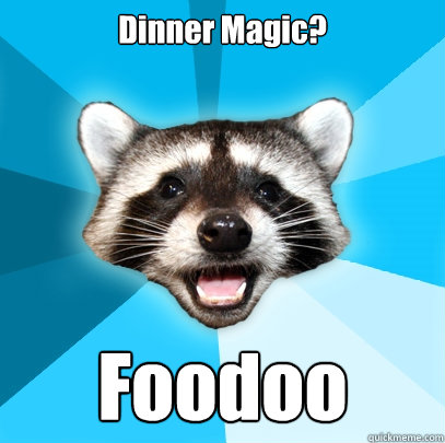 Dinner Magic? Foodoo  Lame Pun Coon