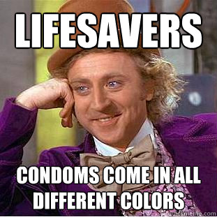 Lifesavers Condoms come in all different colors - Lifesavers Condoms come in all different colors  Wierd Candy Man