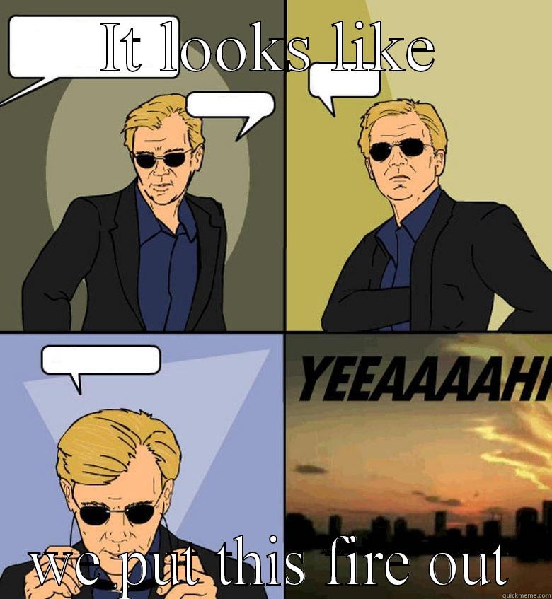 IT LOOKS LIKE WE PUT THIS FIRE OUT Horatio Cane YEEAAAAHH