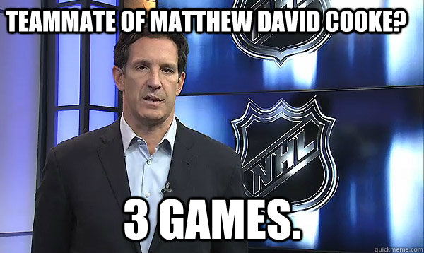 Teammate of Matthew David Cooke? 3 games.  