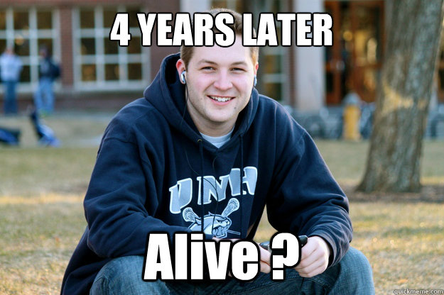 4 YEARS LATER Alive ?  College Senior