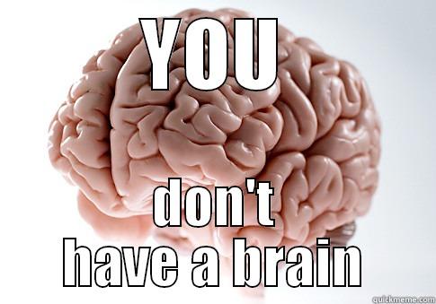 YOU DON'T HAVE A BRAIN Scumbag Brain