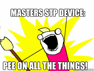 masters stp device: pee on all the things!  All The Things