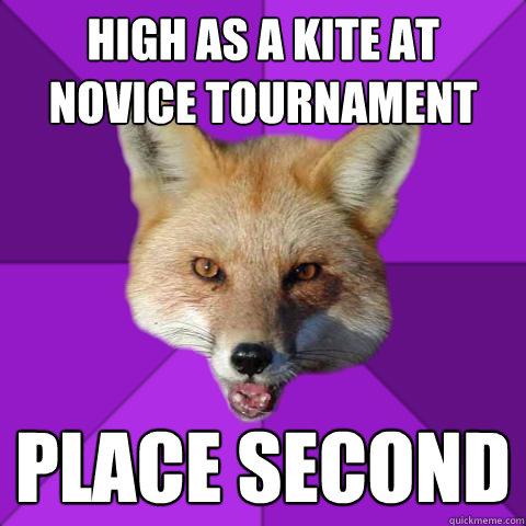 high as a kite at novice tournament place second  Forensics Fox