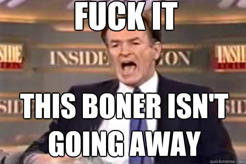 fuck it This boner isn't going away  Fuck It Bill OReilly