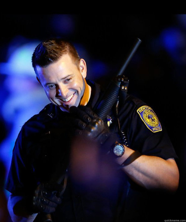   -    Ridiculously photogenic cop