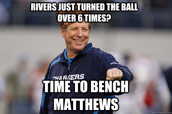 Rivers just turned the ball over 6 times? Time to bench Matthews   