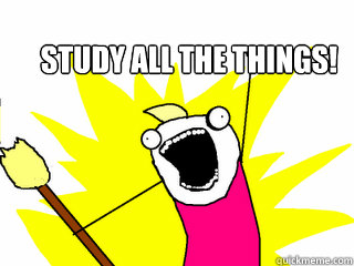 Study ALL THE THINGS!  All The Things