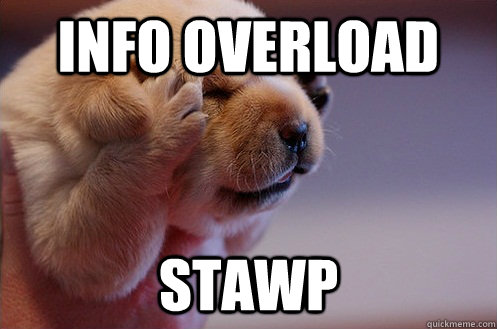 info overload stawp  Headache Puppy