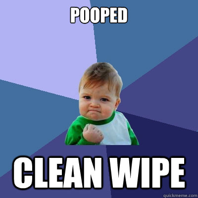 Pooped Clean wipe  Success Kid