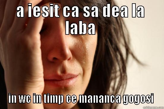 funny funny - A IESIT CA SA DEA LA LABA IN WC IN TIMP CE MANANCA GOGOSI First World Problems