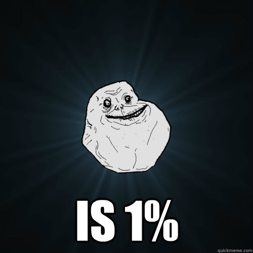  IS 1%  Forever Alone
