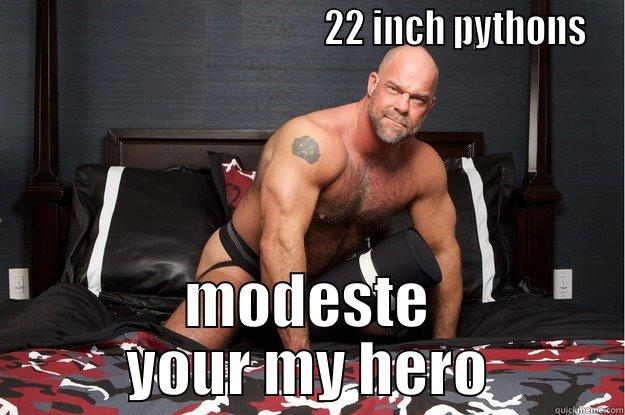                                          22 INCH PYTHONS MODESTE YOUR MY HERO Gorilla Man