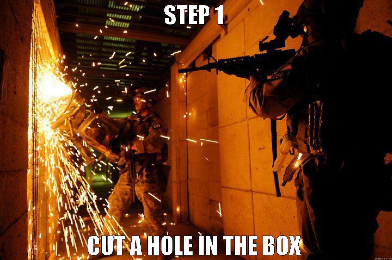 STEP 1 CUT A HOLE IN THE BOX Misc